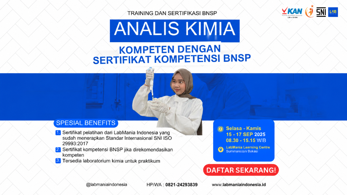 Analis Kimia (15 - 17 Sept 2026)