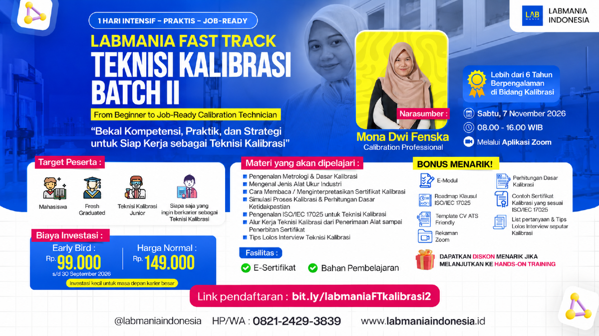 Fast Track: Teknisi Kalibrasi Batch II