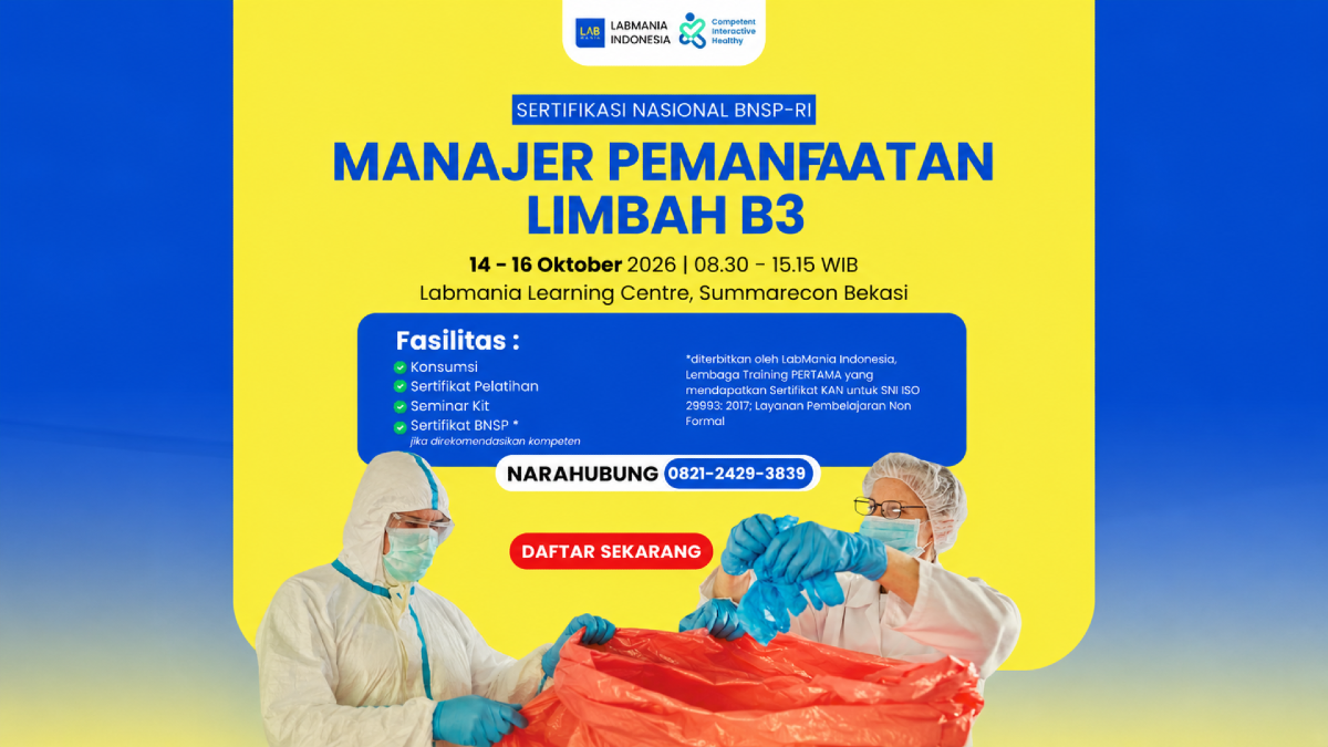Manajer Pemanfaatan Limbah B3 (14 - 16 Okt 2026)