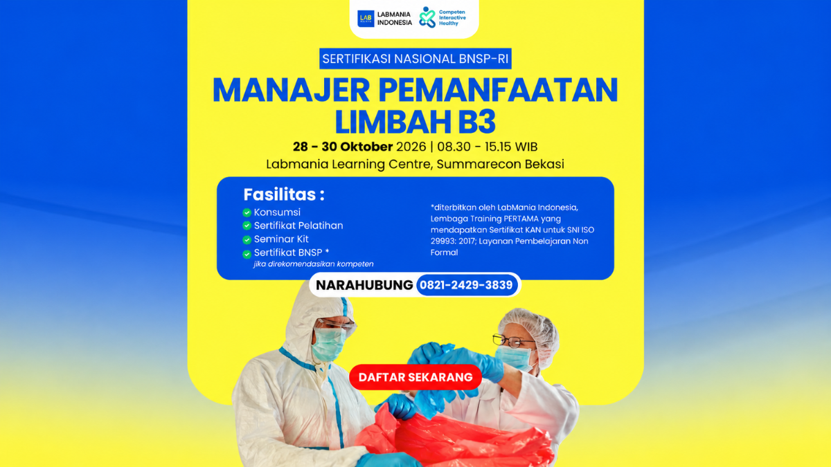 Manajer Pemanfaatan Limbah B3 (28 - 30 Okt 2026)