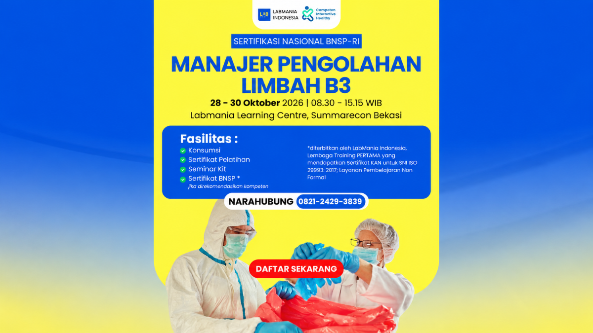Manajer Pengolahan Limbah B3 (28 - 30 Okt 2026)