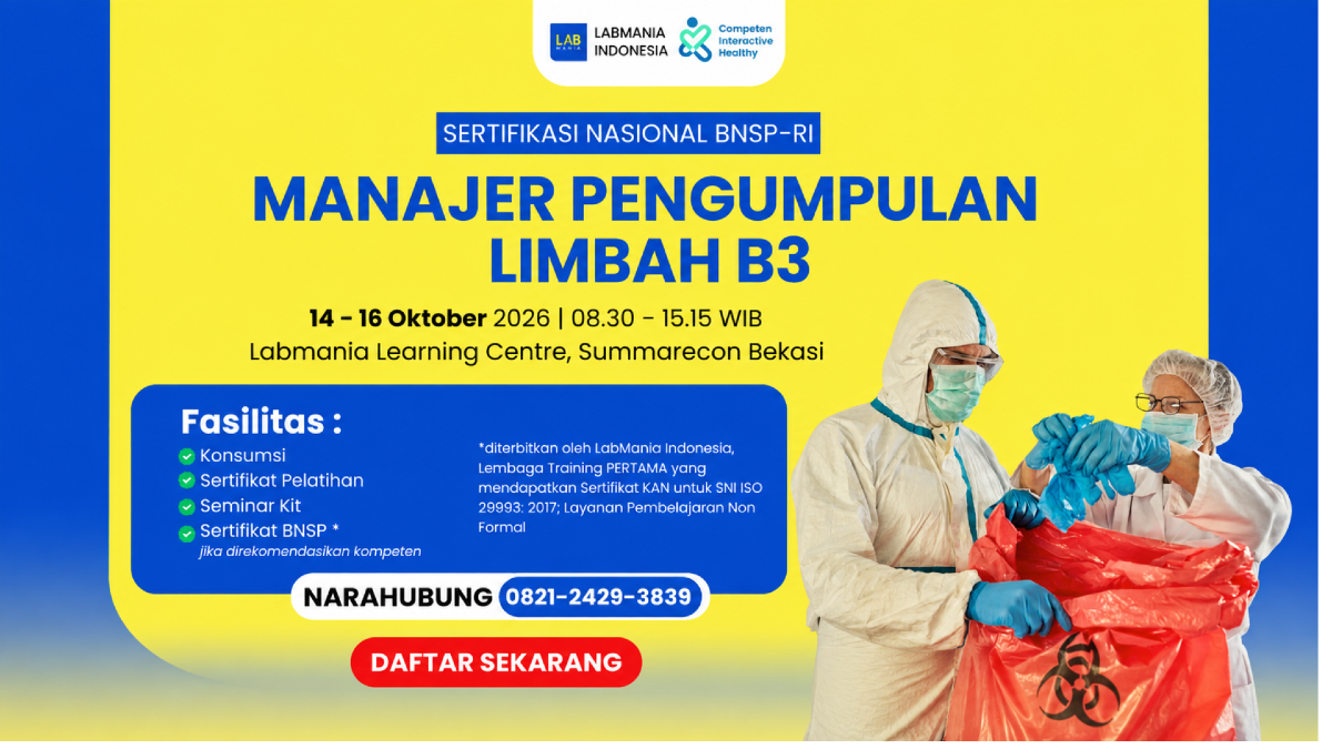 Manajer Pengumpulan Limbah B3 (14 - 16 Okt 2026)