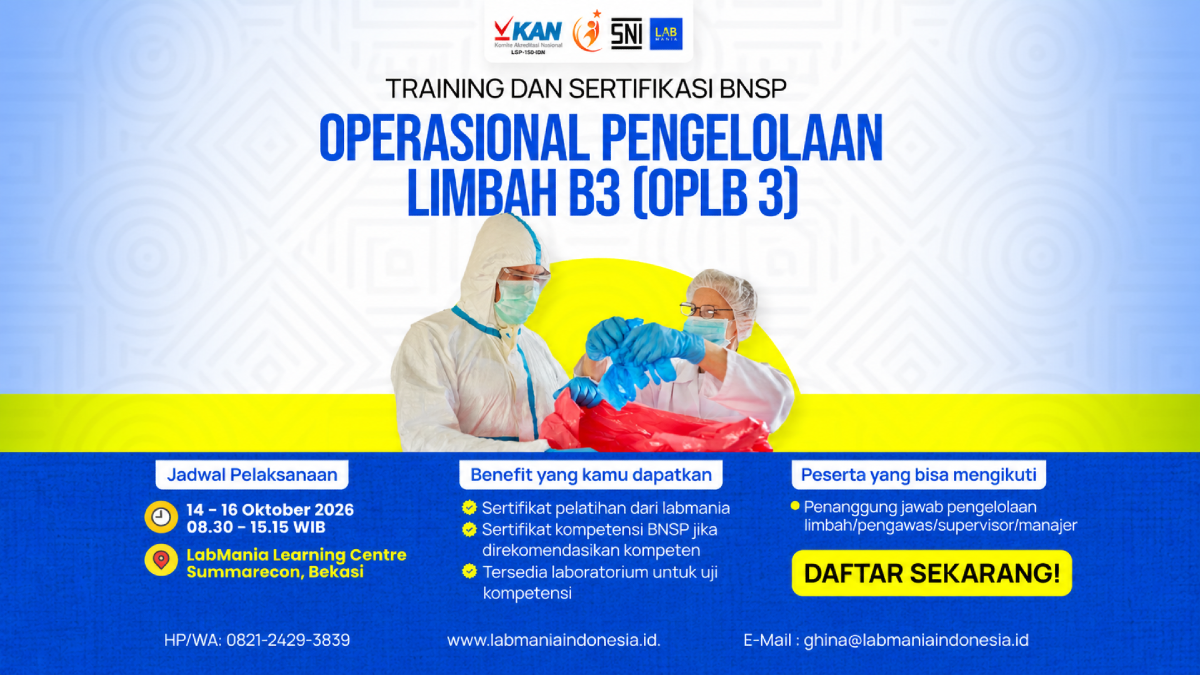 Operasional Pengelolaan Limbah B3 (14 - 16 Okt 2026)