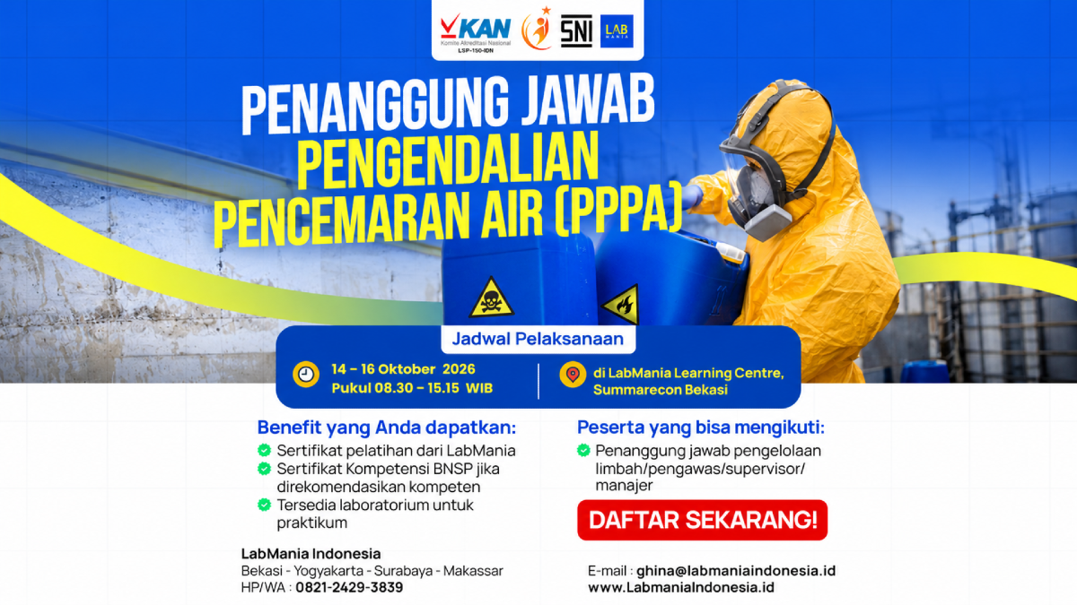 Penanggung Jawab Pengendalian Pencemaran Air (14 - 16 Okt 2026)