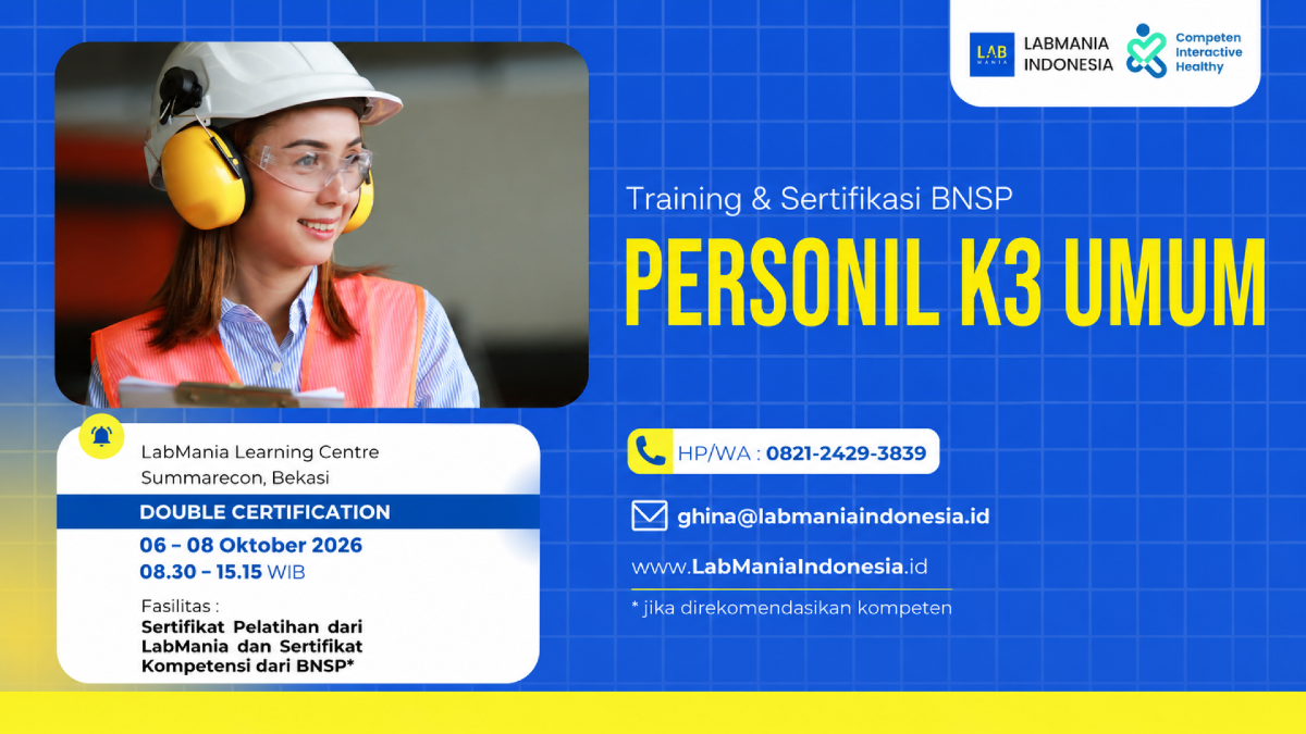 Personil K3 Umum Berbasis Kompetensi (06 - 08 Okt 2026)