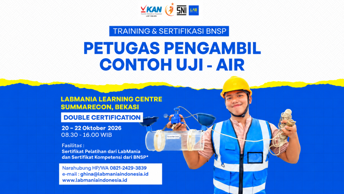 Petugas Pengambil Contoh Uji Air (20 - 22 Okt 2026)