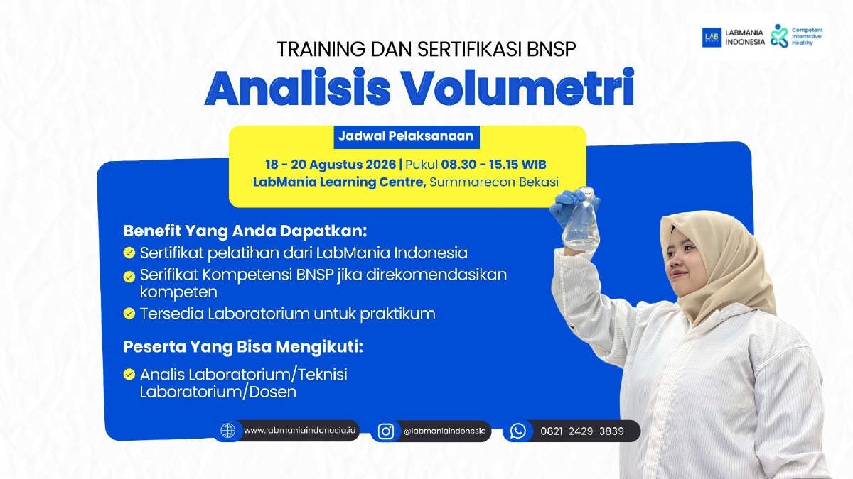 Training dan Sertifikasi BNSP Analisis Volumetri