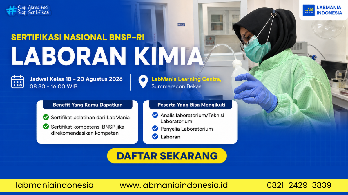 Training dan Sertifikasi BNSP Laboran Kimia