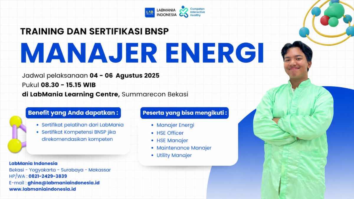 Training dan Sertifikasi BNSP Manajer Energi