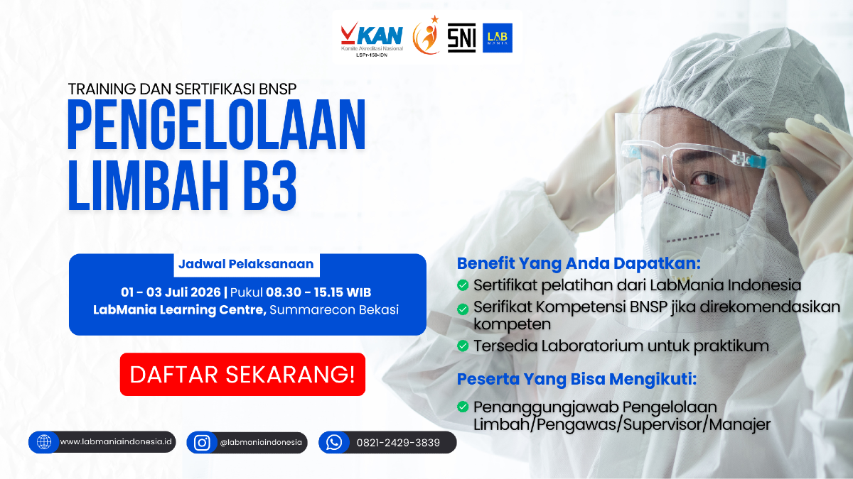 Training dan Sertifikasi BNSP Pengelolaan Limbah B3