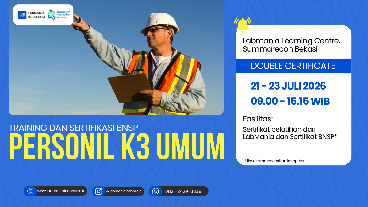 Training dan Sertifikasi BNSP Personil K3 Umum