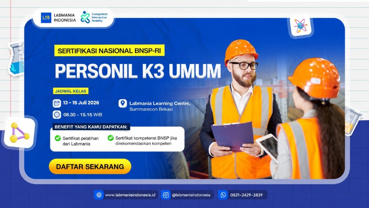 Training dan Sertifikasi BNSP Personil K3 Umum