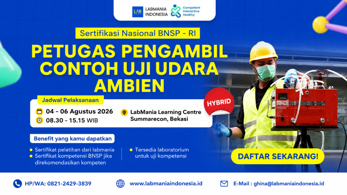 Training dan Sertifikasi BNSP Petugas Pengambil Contoh (PPC) Udara Ambien