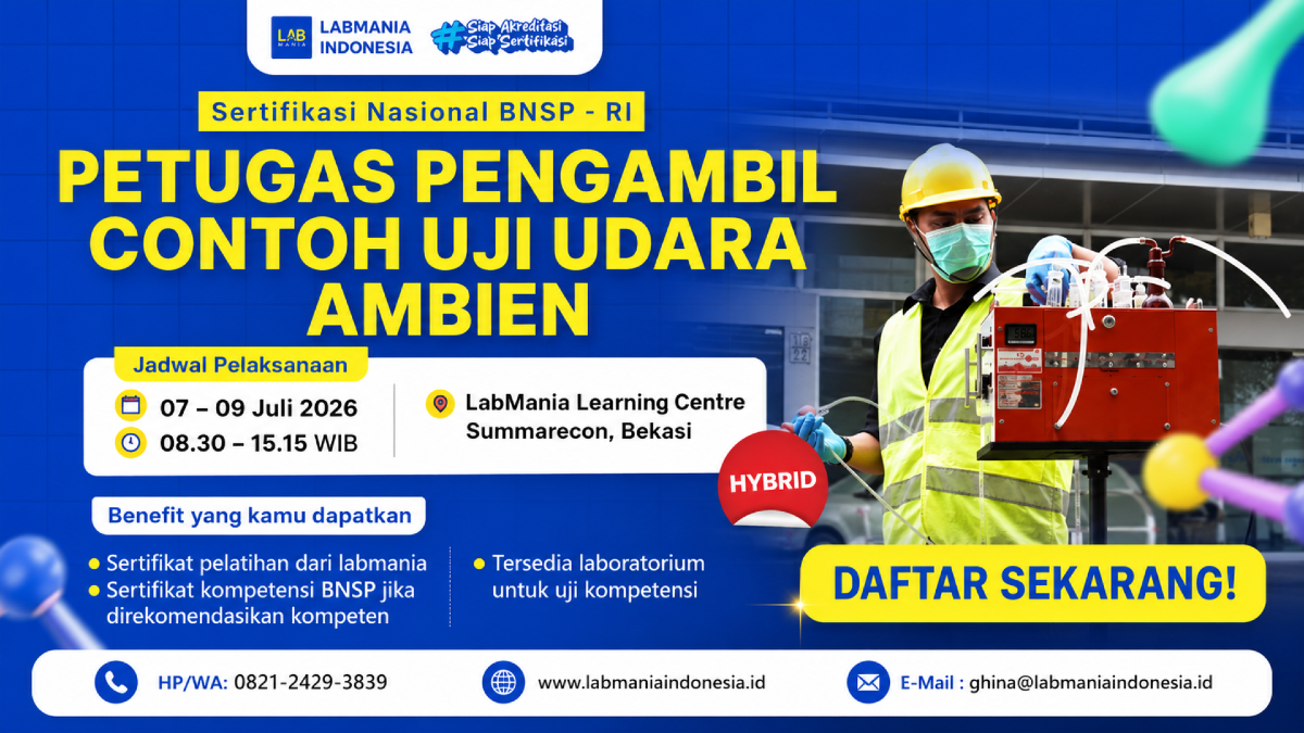 Training dan Sertifikasi BNSP PPC (Petugas Pengambil Contoh) Udara Ambien