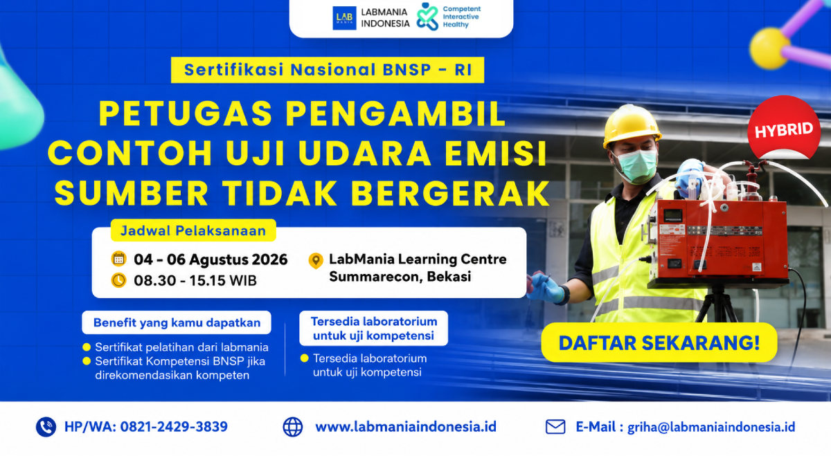 Training dan Sertifikasi BNSP PPC Udara Emisi Sumber Tidak Bergerak