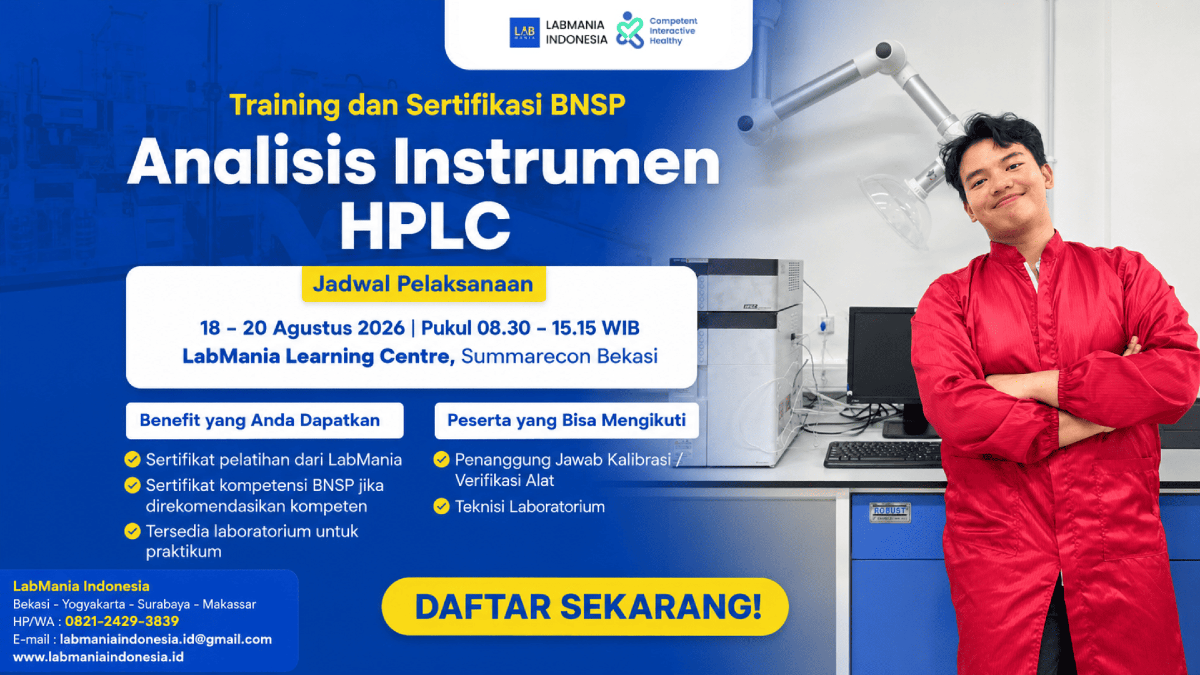 Training & Sertifikasi Analisis Instrumen HPLC