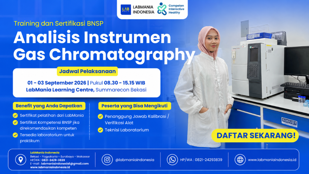 Training & Sertifikasi BNSP Analisis GC (01 - 03 September 2026)