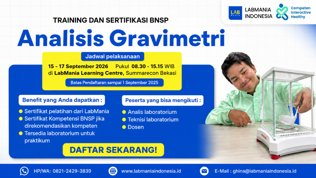 Training & Sertifikasi BNSP Analisis Gravimetri