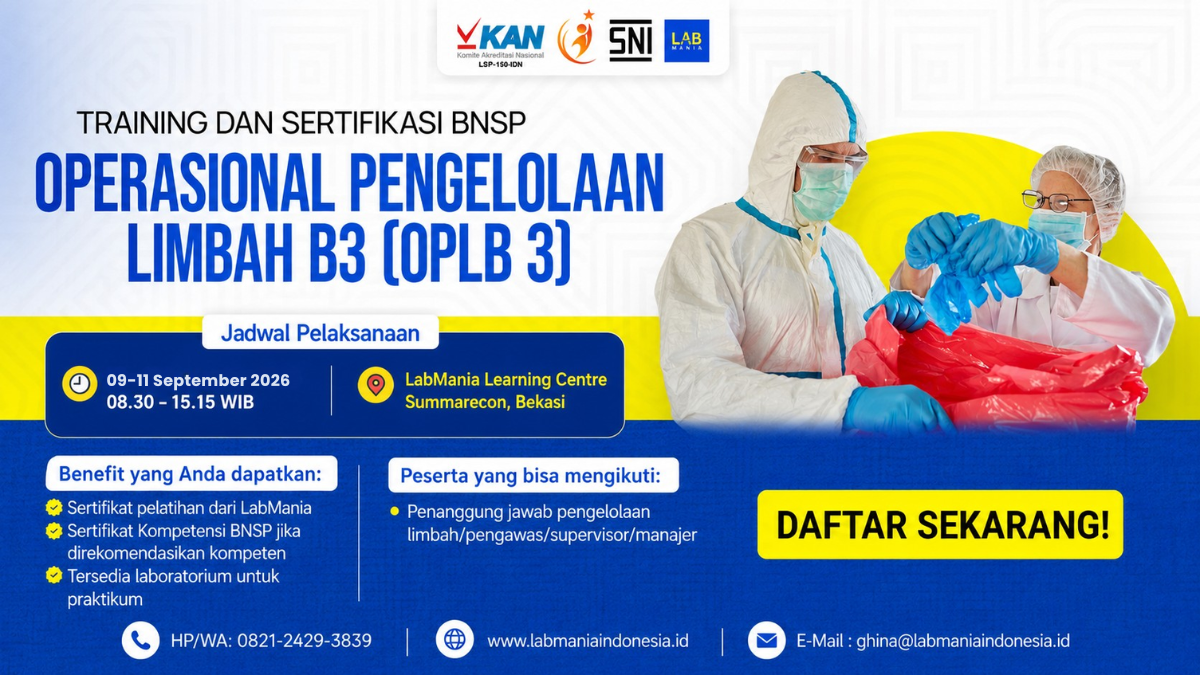 Training & Sertifikasi BNSP Operasional Pengelolaan Limbah B3