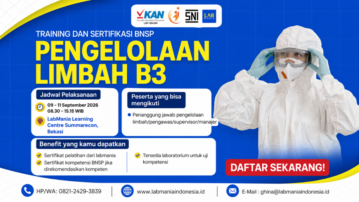 Training & Sertifikasi BNSP Pengelolaan Limbah B3